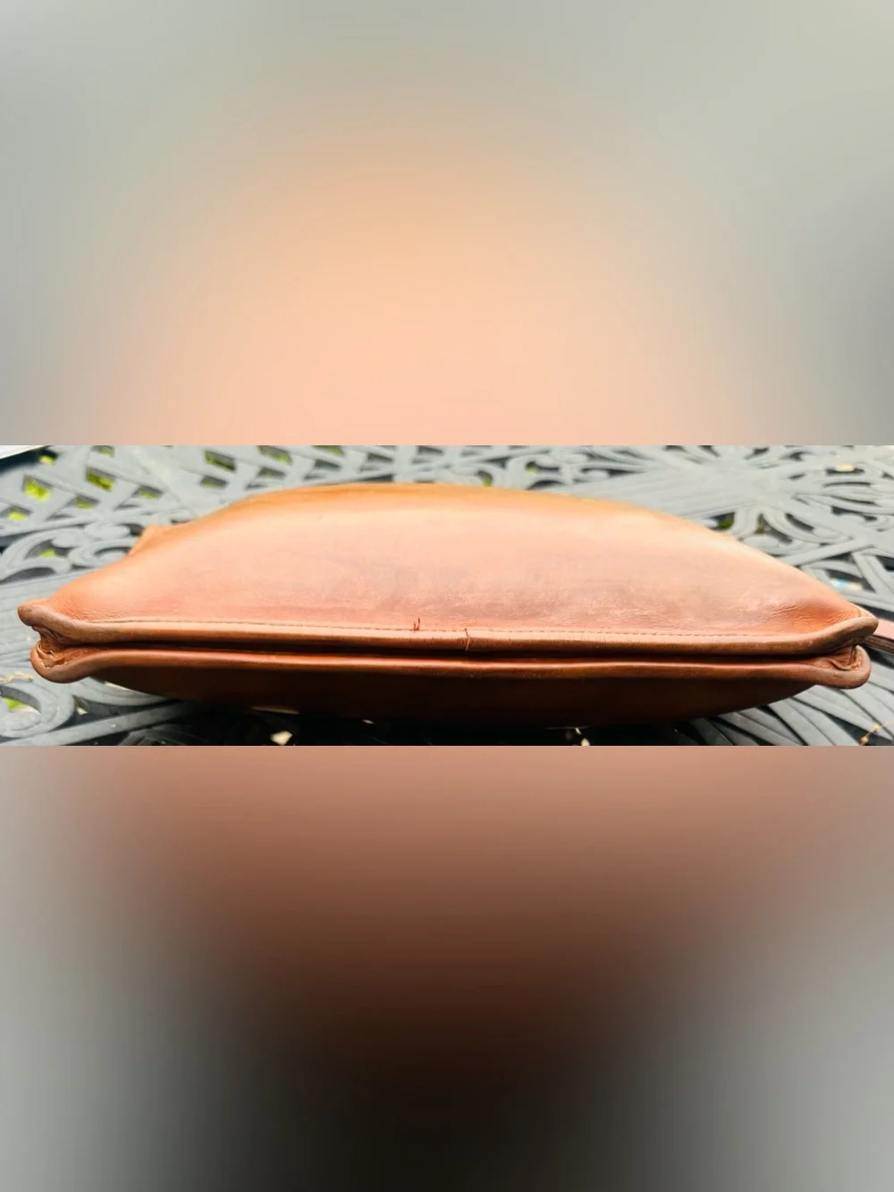 Coach Men's Brown Leather Zip Pouch - Picture 8 of 10